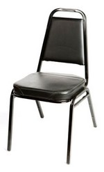 Sunlow Stacking Chair, Black/Black